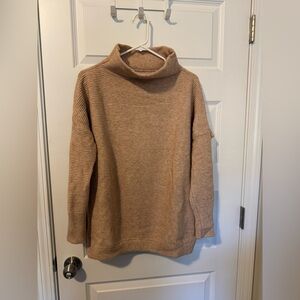 Chicwish Women’s Tan Cowl Neck Sweater